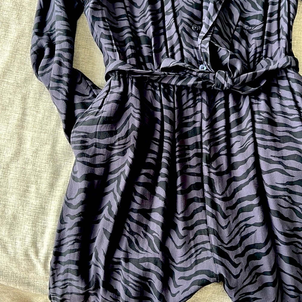 Rails Callan Charcoal Tiger Print Jumpsuit Size S